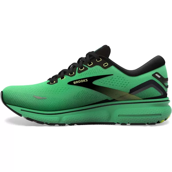 Brooks Mens Ghost 15 Neutral Running ShoeGreenBlackSharp Green