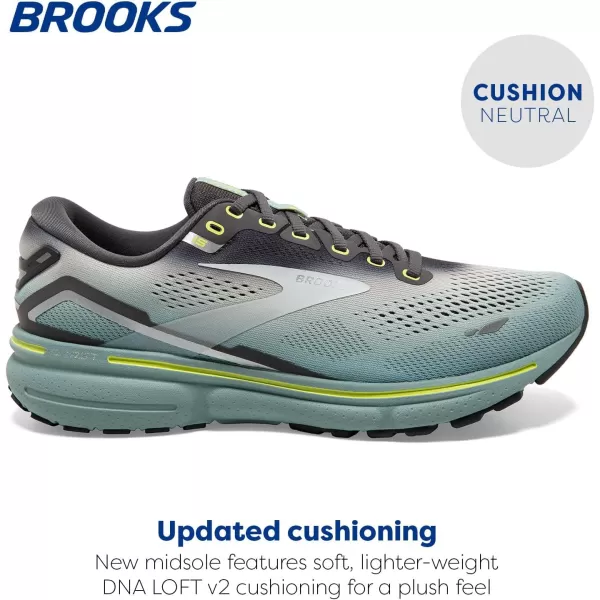 Brooks Mens Ghost 15 Neutral Running ShoeGreyOysterCloud Blue
