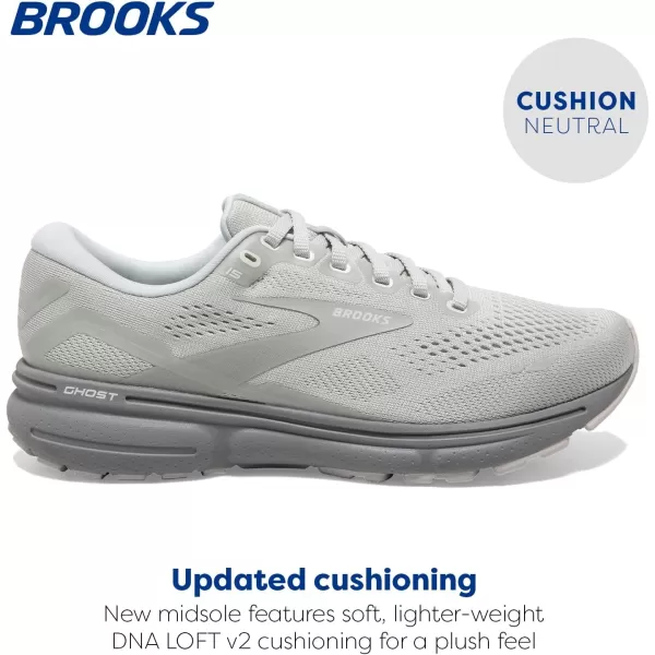 Brooks Mens Ghost 15 Neutral Running ShoeIllusionWhite