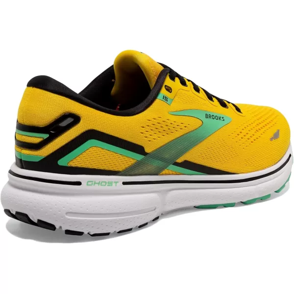 Brooks Mens Ghost 15 Neutral Running ShoeLemon Chrome Black Sedona Sage