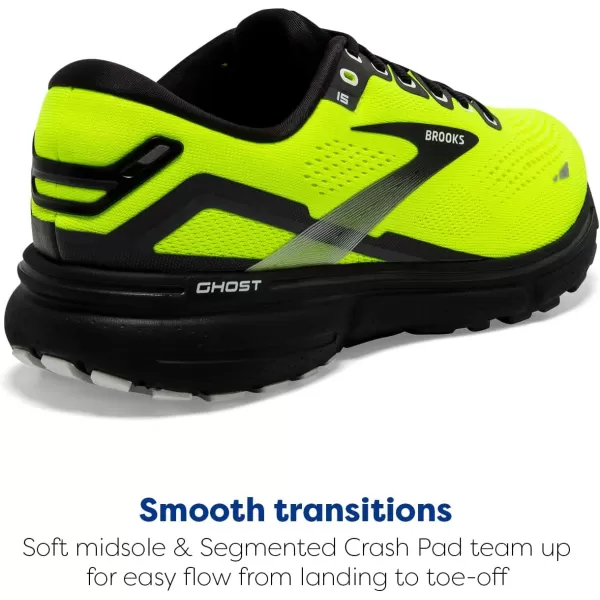 Brooks Mens Ghost 15 Neutral Running ShoeNightlifeBlackEbony