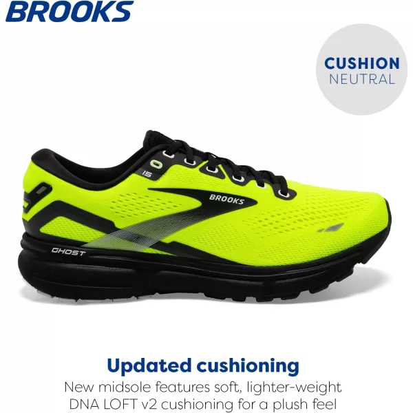 Brooks Mens Ghost 15 Neutral Running ShoeNightlifeBlackEbony