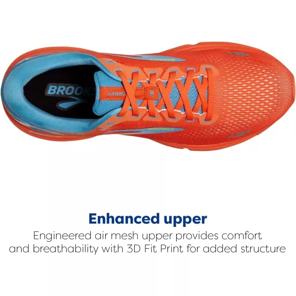 Brooks Mens Ghost 15 Neutral Running ShoeOrangeBlueYellow