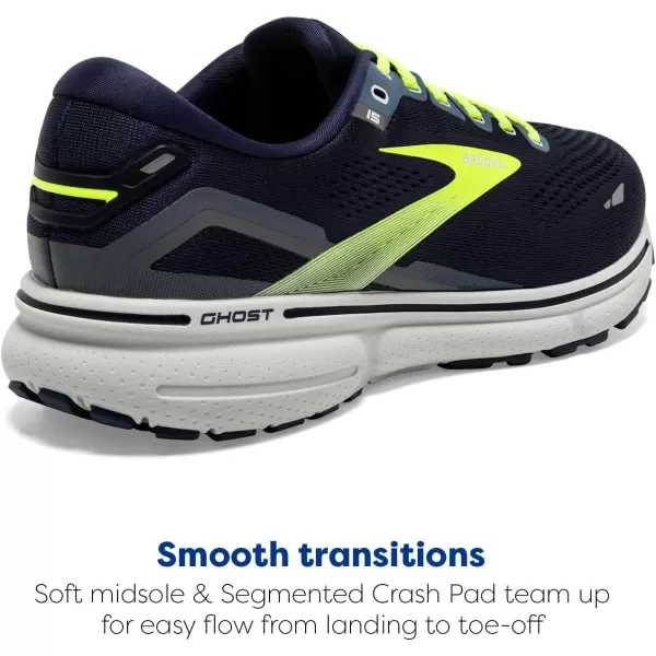 Brooks Mens Ghost 15 Neutral Running ShoePeacoatNightlifeGrey
