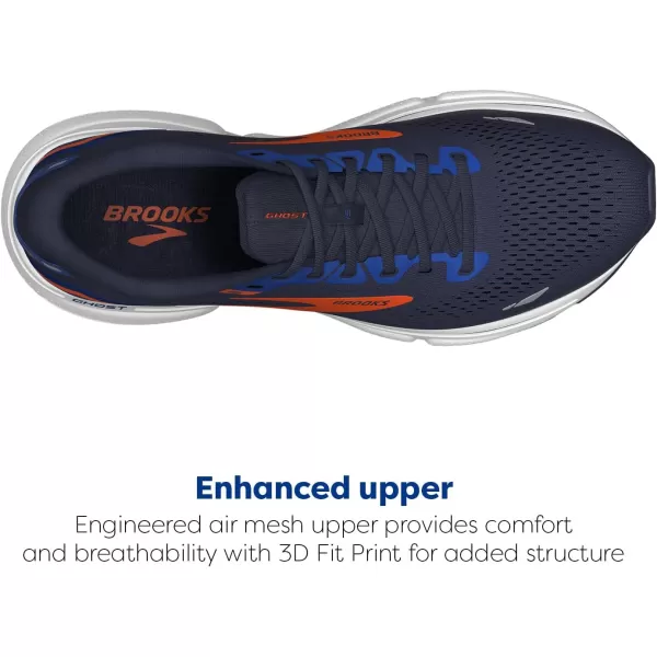 Brooks Mens Ghost 15 Neutral Running ShoePeacoatOrangeSurf the Web