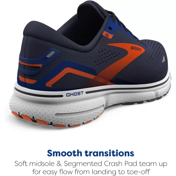 Brooks Mens Ghost 15 Neutral Running ShoePeacoatOrangeSurf the Web