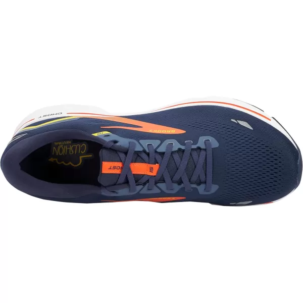 Brooks Mens Ghost 15 Neutral Running ShoeRed Yellow Peacoat
