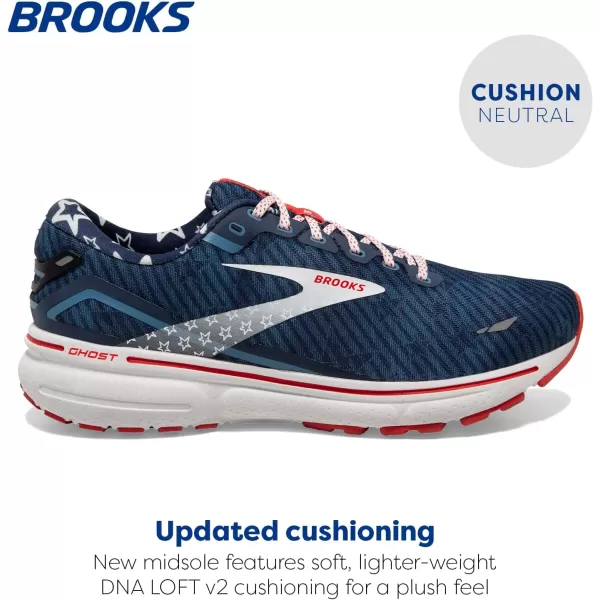 Brooks Mens Ghost 15 Neutral Running ShoeTitanWhitePeacoat