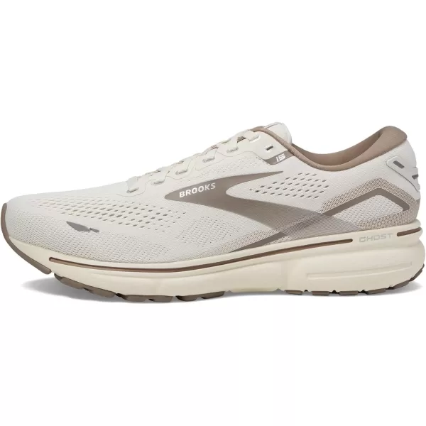 Brooks Mens Ghost 15 Neutral Running ShoeWhisper WhiteTaupe