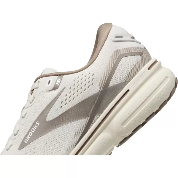 Brooks Mens Ghost 15 Neutral Running ShoeWhisper WhiteTaupe