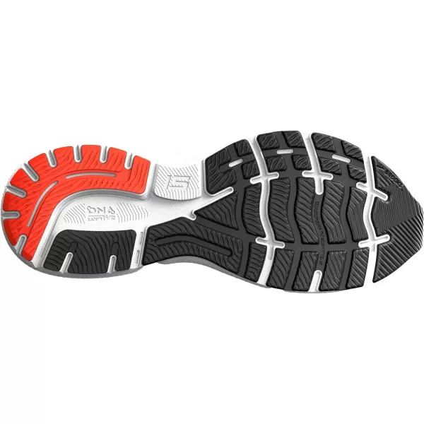 Brooks Mens Ghost 15 Neutral Running ShoeWhiteBlackFlame