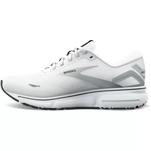Brooks Mens Ghost 15 Neutral Running ShoeWhiteBlackFlame