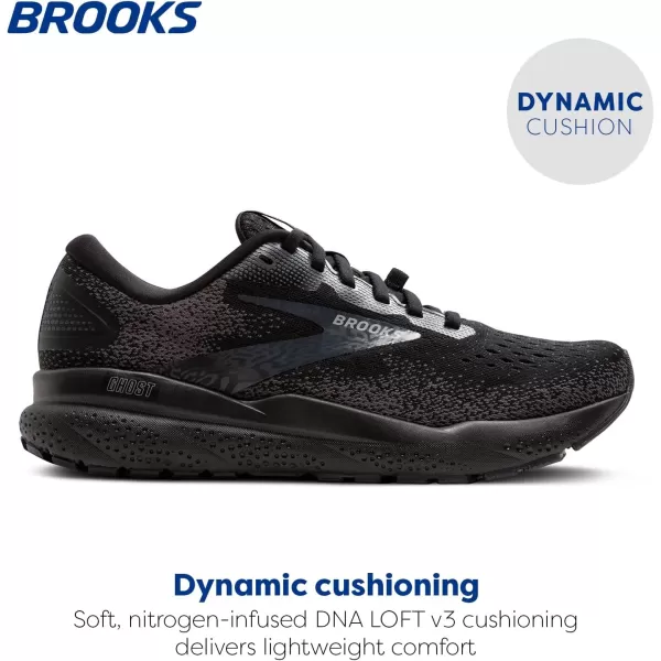 Brooks Mens Ghost 16 GTX Waterproof Neutral Running ShoeBlackBlackEbony