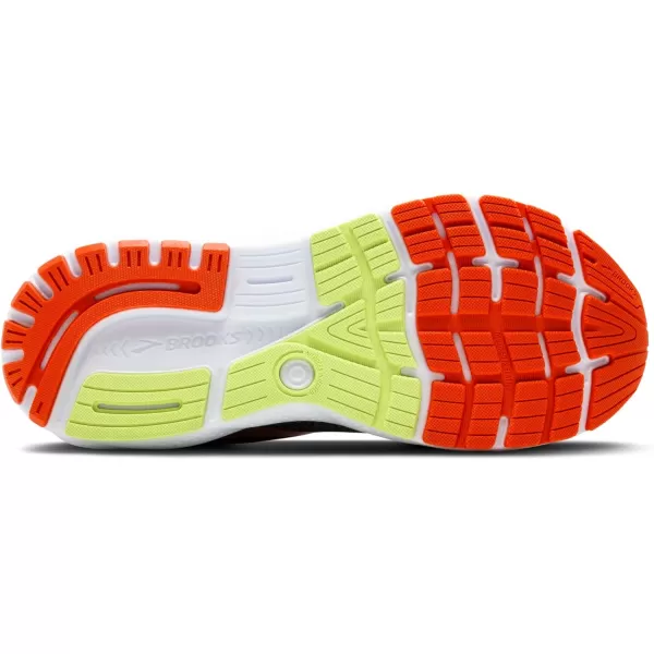 Brooks Mens Ghost 16 GTX Waterproof Neutral Running ShoeBlackMandarin RedGreen
