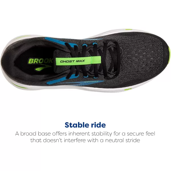 Brooks Mens Ghost Max Cushion Neutral Running ampamp Walking ShoeBlackAtomic BlueJasmine