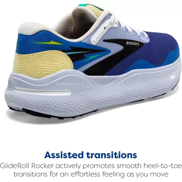 Brooks Mens Ghost Max Cushion Neutral Running ampamp Walking ShoeBlueYellowBlack