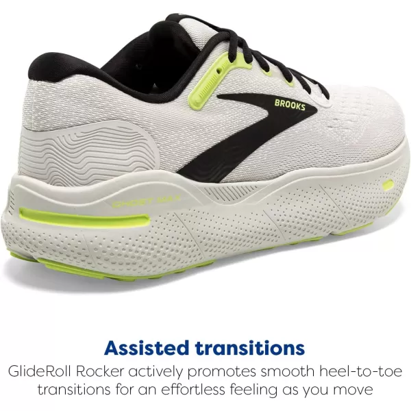 Brooks Mens Ghost Max Cushion Neutral Running ampamp Walking ShoeGreyBlackSharp Green