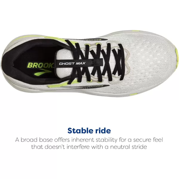 Brooks Mens Ghost Max Cushion Neutral Running ampamp Walking ShoeGreyBlackSharp Green