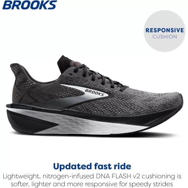 Brooks Mens Hyperion 2 Neutral Running ShoeBlackEbonyPrimer Gray