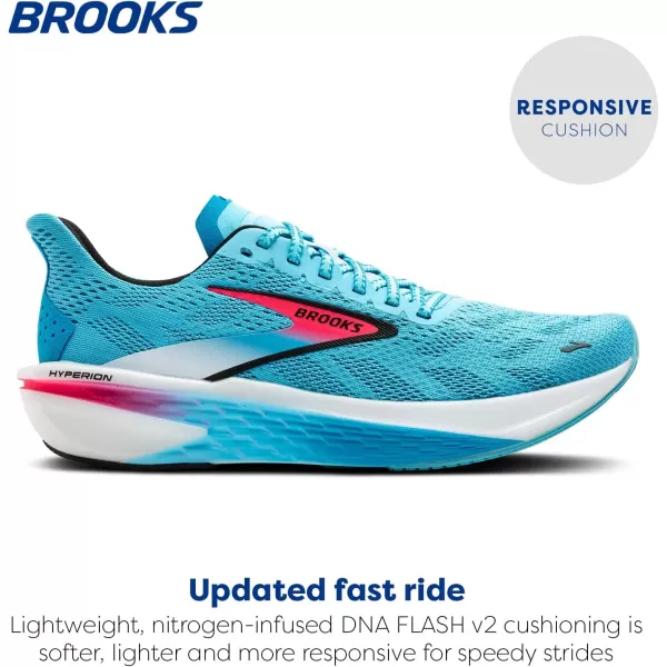Brooks Mens Hyperion 2 Neutral Running ShoeCrystal SeasDiva PinkBlack