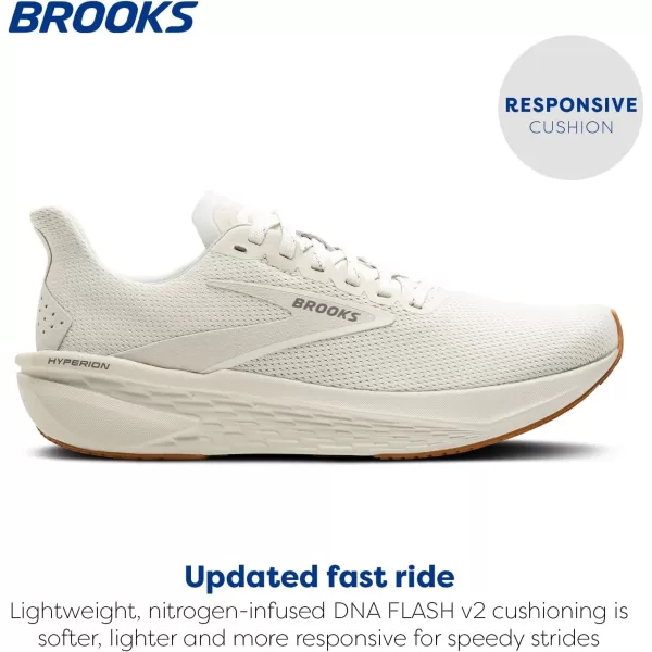 Brooks Mens Hyperion 2 Neutral Running ShoeOnyxPrimerCoconut