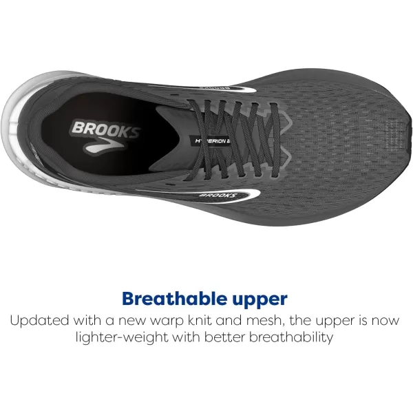 Brooks Mens Hyperion GTS Supportive Running ShoeGunmetalBlackWhite