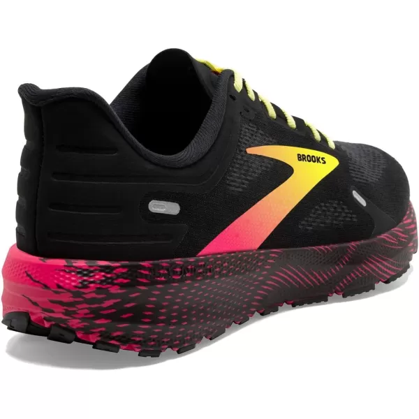 Brooks Mens Launch 9 Neutral Running ShoeBlackPinkYellow