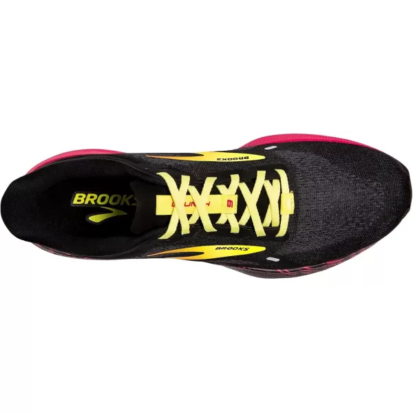 Brooks Mens Launch 9 Neutral Running ShoeBlackPinkYellow