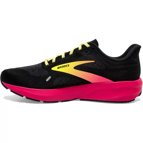 Brooks Mens Launch 9 Neutral Running ShoeBlackPinkYellow