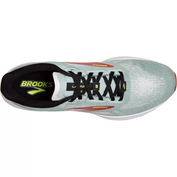 Brooks Mens Launch 9 Neutral Running ShoeBlue SurfBlackCherry Tomato
