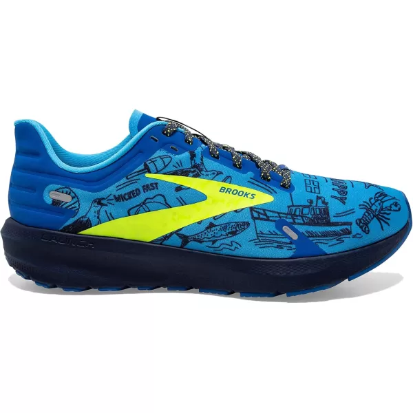 Brooks Mens Launch 9 Neutral Running ShoeNautical BlueNightlifePeacoat