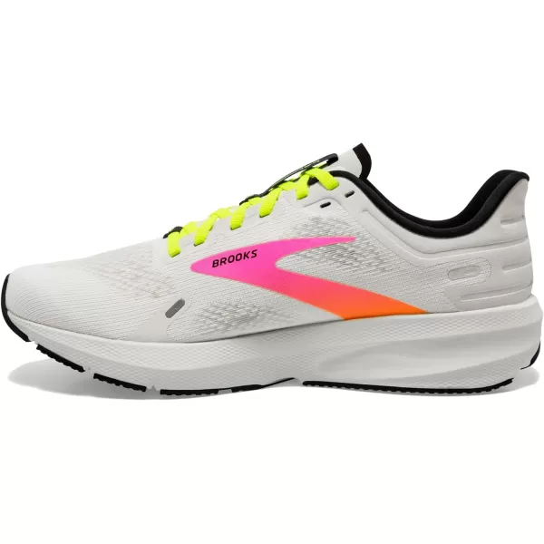 Brooks Mens Launch 9 Neutral Running ShoeWhitePinkNightlife