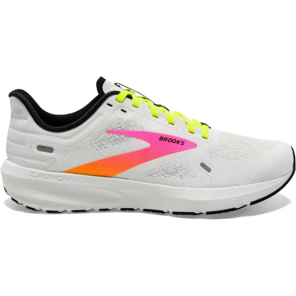 Brooks Mens Launch 9 Neutral Running ShoeWhitePinkNightlife