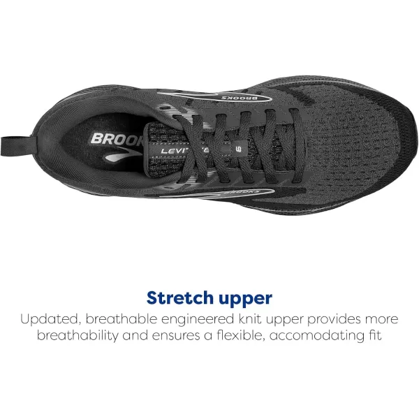 Brooks Mens Levitate 6 Neutral Running ShoeBlackened PearlEbonyWhite