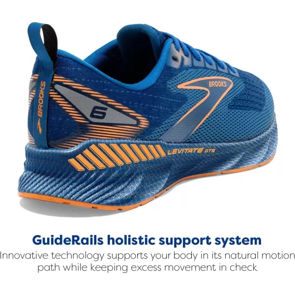 Brooks Mens Levitate GTS 6 Supportive Running ShoeClassic BlueOrange