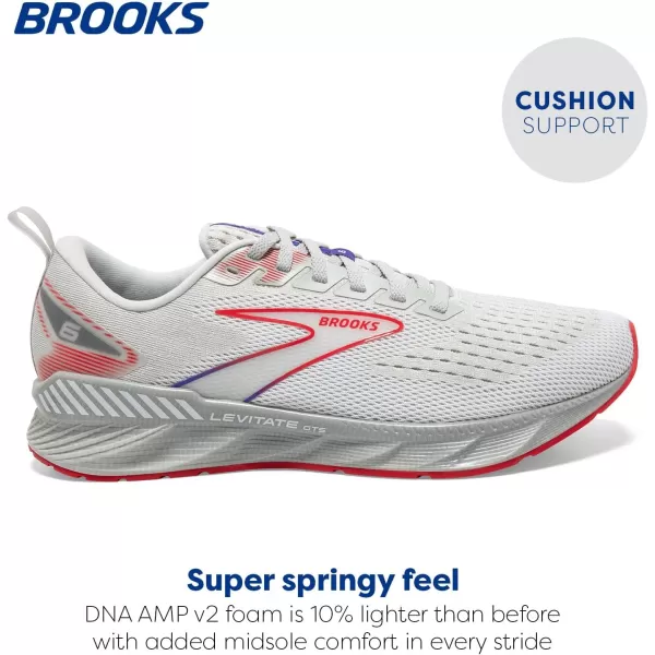 Brooks Mens Levitate GTS 6 Supportive Running ShoeDawn BlueCayennePurple