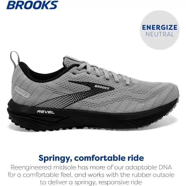 Brooks Mens Revel 6 Neutral Running ShoeAlloyPrimer GreyOyster