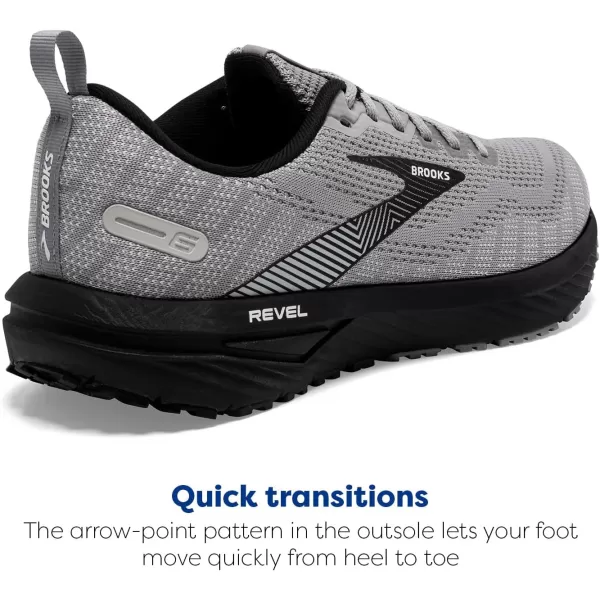 Brooks Mens Revel 6 Neutral Running ShoeAlloyPrimer GreyOyster