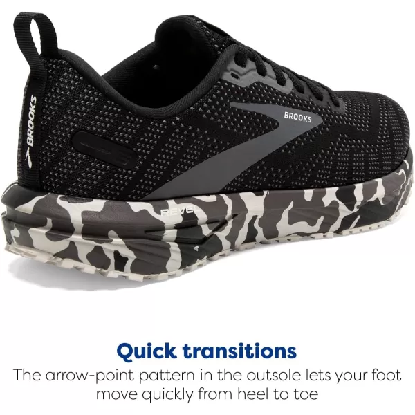 Brooks Mens Revel 6 Neutral Running ShoeBlackLuna Rock