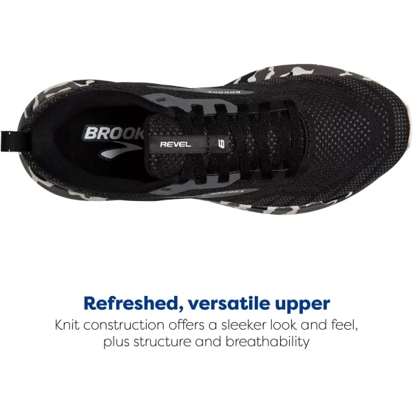 Brooks Mens Revel 6 Neutral Running ShoeBlackLuna Rock