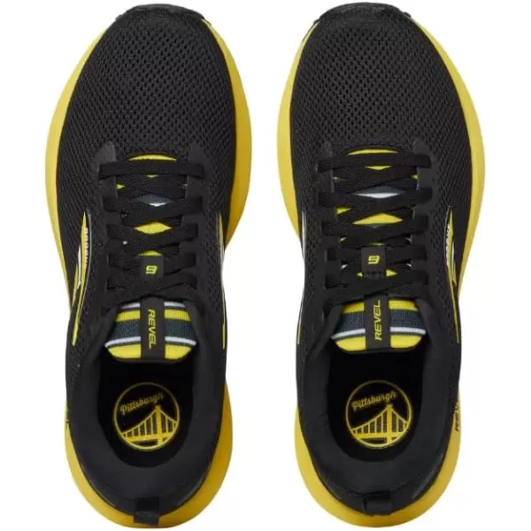Brooks Mens Revel 6 Neutral Running ShoeBlackYellowWhite