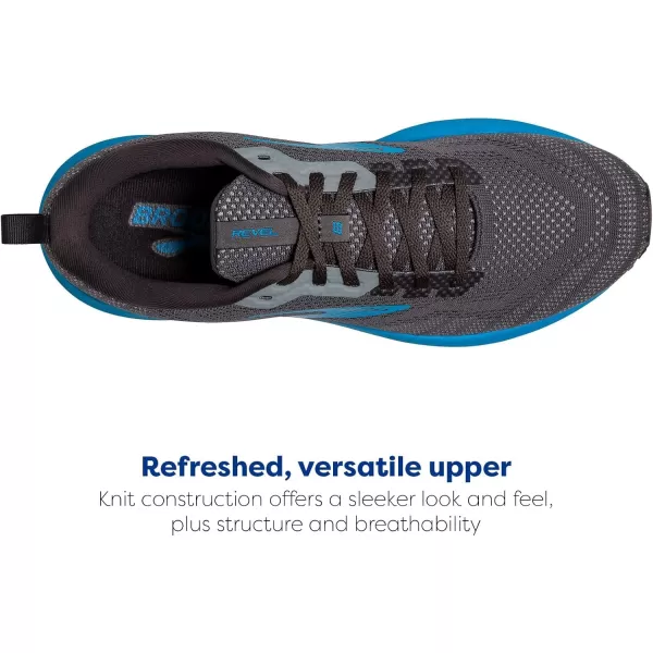 Brooks Mens Revel 6 Neutral Running ShoeBlackened PearlBlue