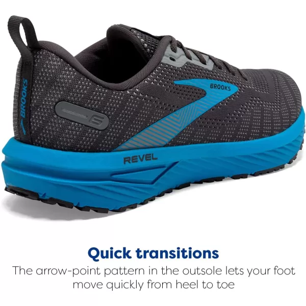 Brooks Mens Revel 6 Neutral Running ShoeBlackened PearlBlue