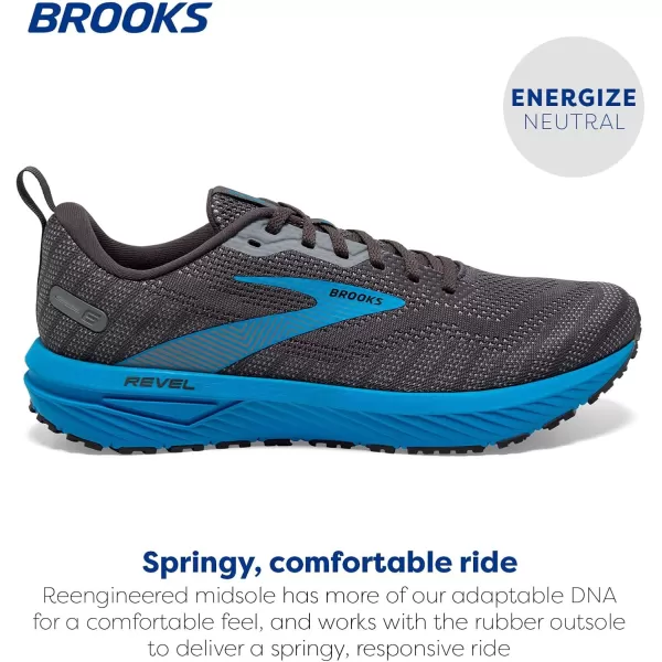 Brooks Mens Revel 6 Neutral Running ShoeBlackened PearlBlue