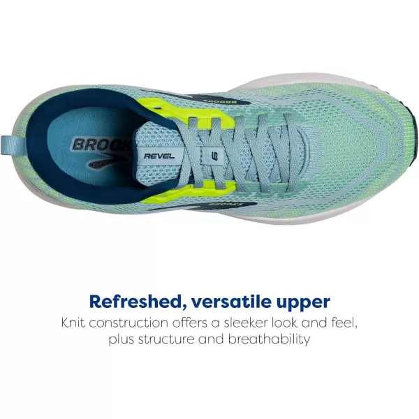 Brooks Mens Revel 6 Neutral Running ShoeLight BlueNightlife