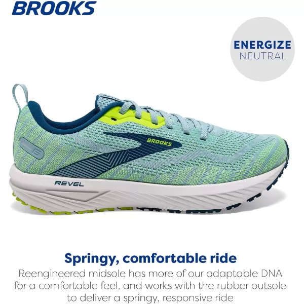 Brooks Mens Revel 6 Neutral Running ShoeLight BlueNightlife