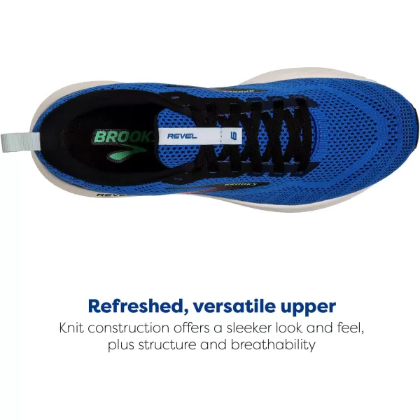 Brooks Mens Revel 6 Neutral Running ShoeVictoria BlueBlackSpring Bud