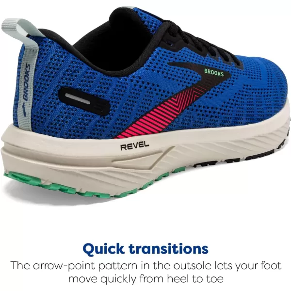 Brooks Mens Revel 6 Neutral Running ShoeVictoria BlueBlackSpring Bud