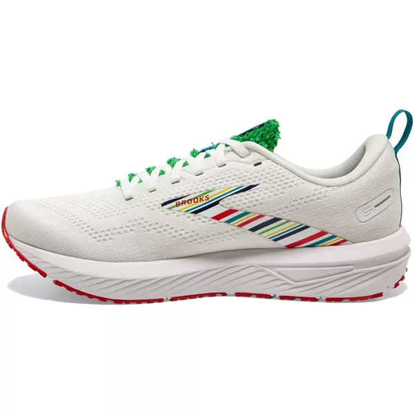 Brooks Mens Revel 6 Neutral Running ShoeWhiteGreenRed