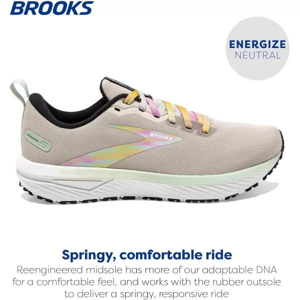 Brooks Mens Revel 6 Neutral Running ShoeWhiteSilver LiningBlack